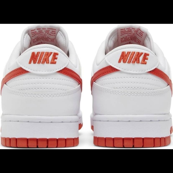 Nike Dunk Low Retro White Picante Red DV0831-103 Men Size 12.5 New - Picture 4 of 5